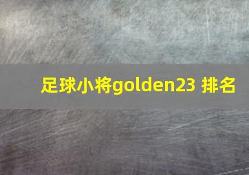 足球小将golden23 排名